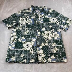 Aloha Line Hawaii Mens 2XL Hawaiian Shirt‎ Floral Button Up Short Sleeve